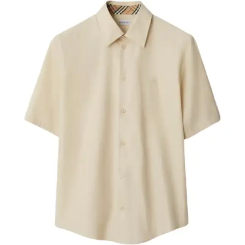 Burberry logo-embroidered shirt