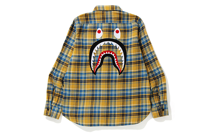 Мужская рубашка A BATHING APE (красно-синяя)