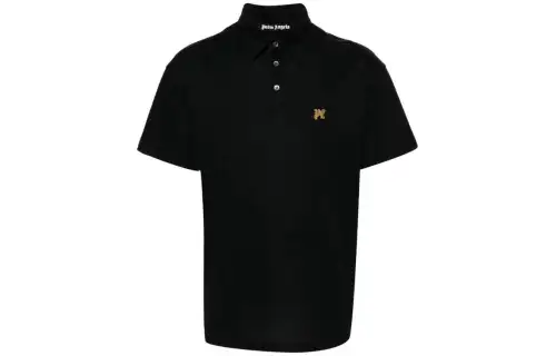 PALM ANGELS Monogram-appliqu� Polo Shirt