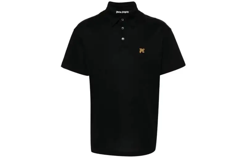 PALM ANGELS Monogram-appliqu� Polo Shirt