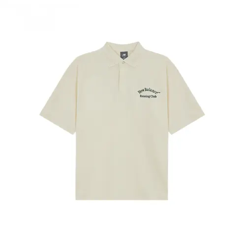 New Balance Running Club Polo Shirt Men's Ivory White