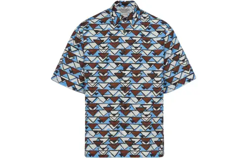 PRADA Shirts Men's Multicolor Lapel Moderate Other