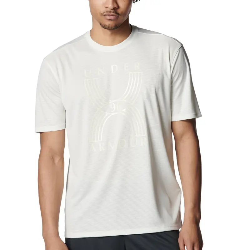 Under Armour Run 96 Stride T Shirt Men's White Quartz
