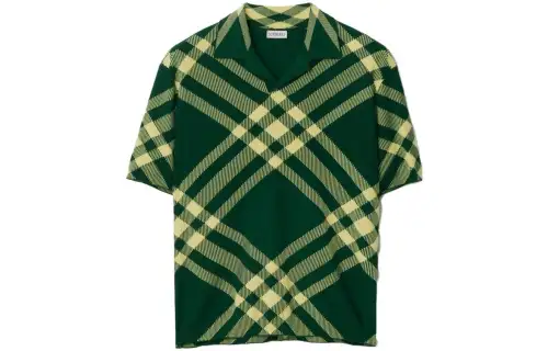 Burberry Vintage Check Fine ribbed Polo Shirt