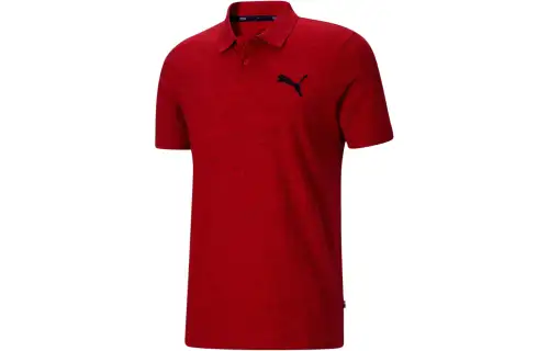PUMA Polo Shirts Men's Red Polo Collar Moderate Straight Fit