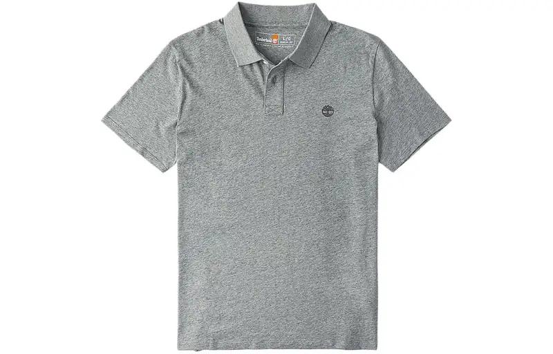 Timberland Polo Shirt Men's Medium Heather Gray