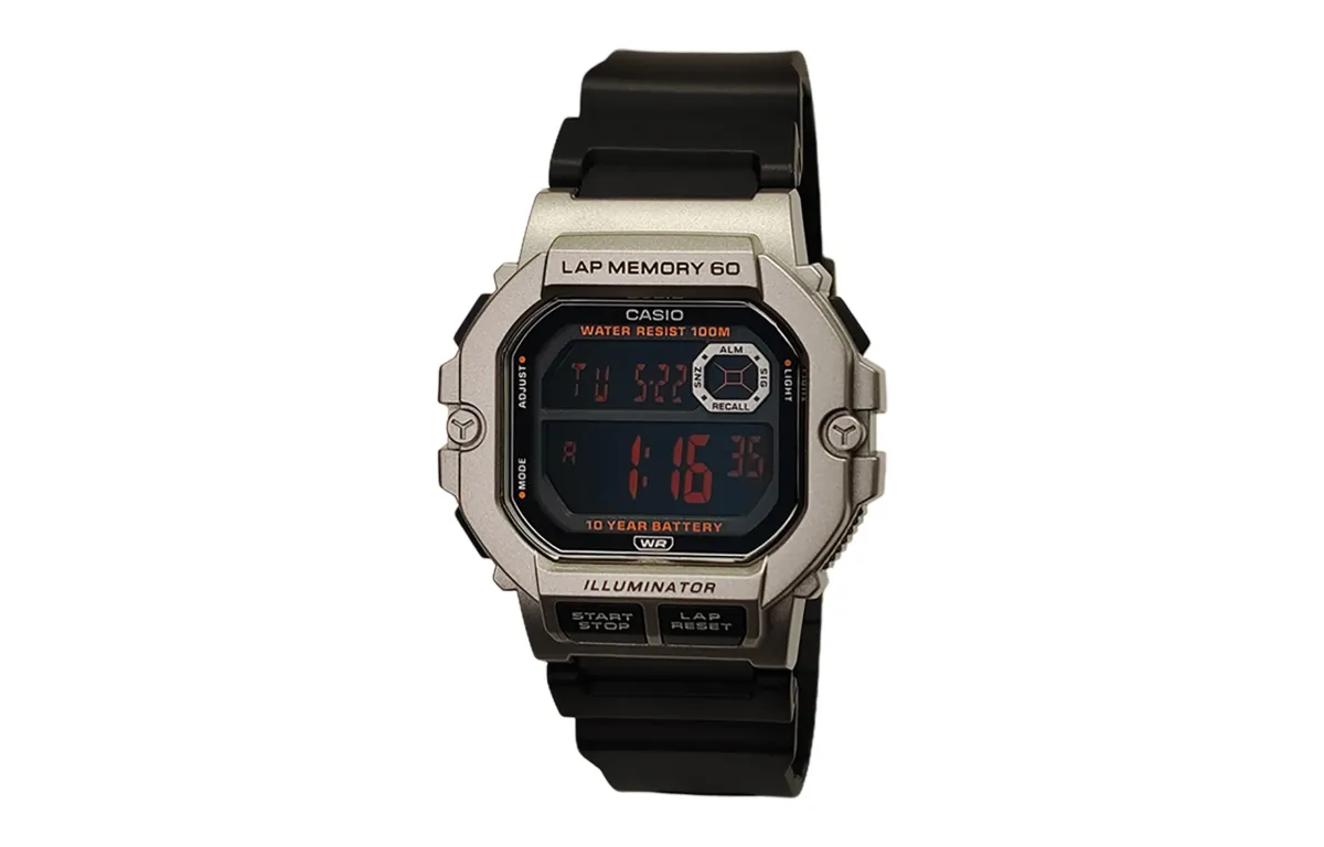 CASIO Custom Collection Quartz Movement Resin Strap Watch Men's Watches Black Dial