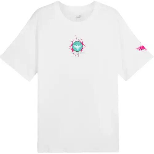 PUMA T Shirts Men's White Crew Neck Moderate