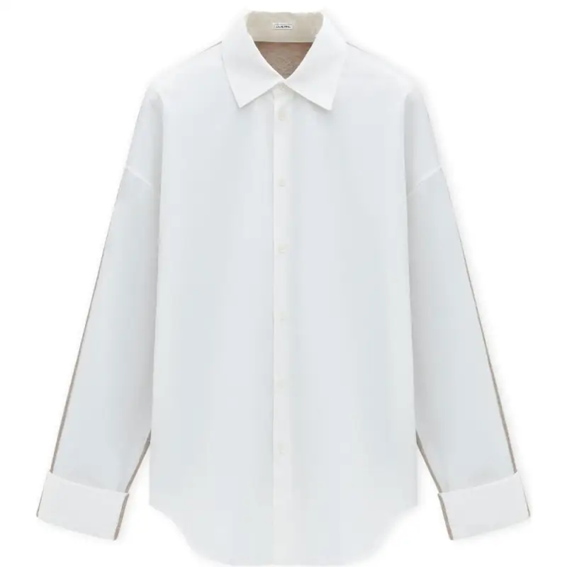 LOEWE Shirts Men's White Pointed Collar Moderate Other