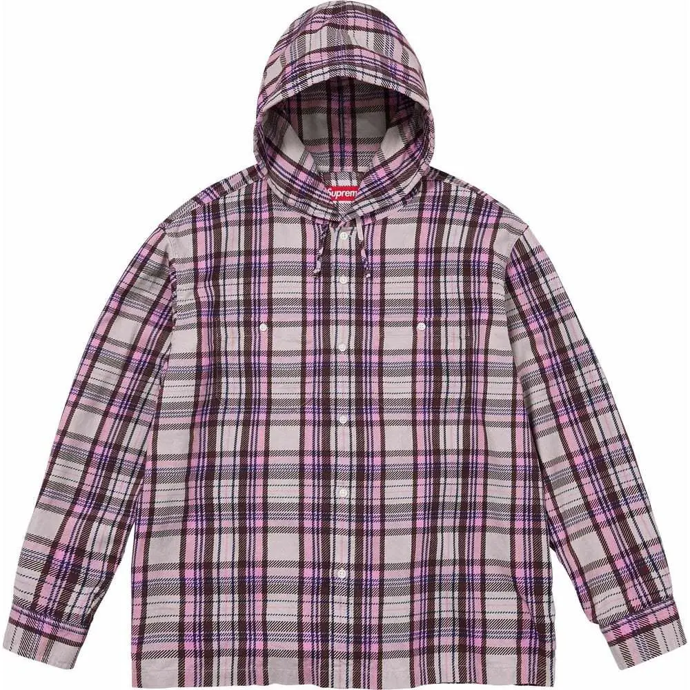 Supreme Printed Hooded Flannel Shirt