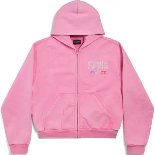 Balenciaga FW24 Sweatshirt Slim Fit Unisex Faded Pink