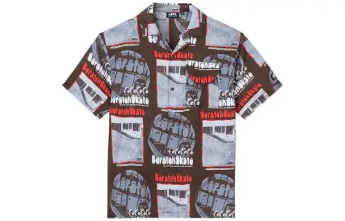 ANTA Life Collection Shirts Men's Dark Coffee Cuban Collar Moderate Other
