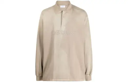 OFF WHITE Laundry Logo embossed Polo Shirt