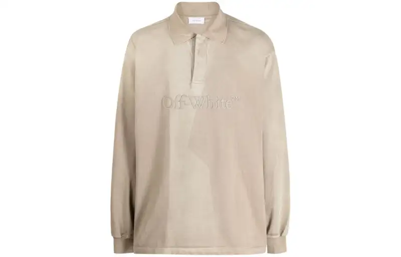 OFF WHITE Laundry Logo embossed Polo Shirt