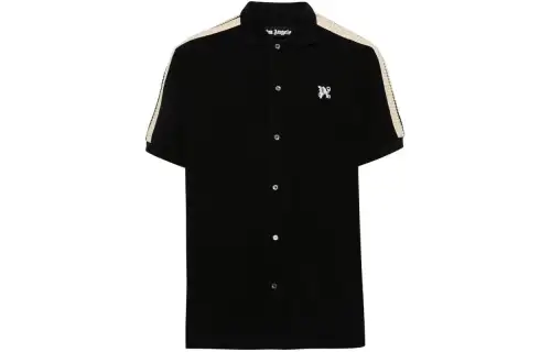 Palm Angels crochet-detail cotton shirt