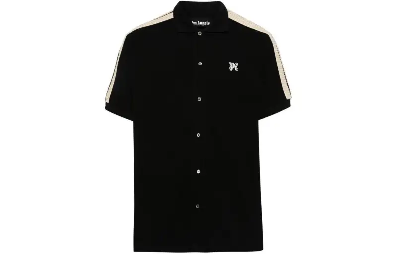 Palm Angels crochet-detail cotton shirt