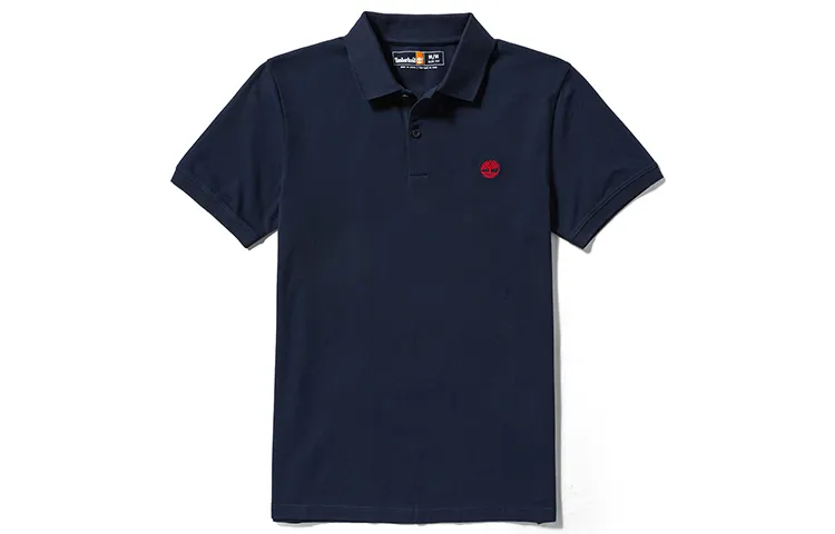 Timberland Polo Shirts Men's Dark Sapphire Polo Collar Moderate Straight Fit