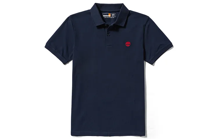 Timberland Polo Shirts Men's Dark Sapphire Polo Collar Moderate Straight Fit