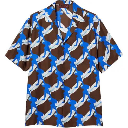 Gucci printed silk shirt