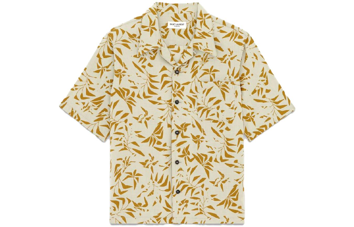 Мужская рубашка SAINT LAURENT (бежевая)