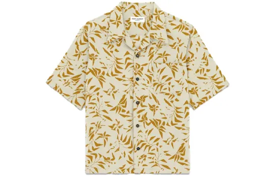 SAINT LAURENT All Over Print Hawaiian Shirt