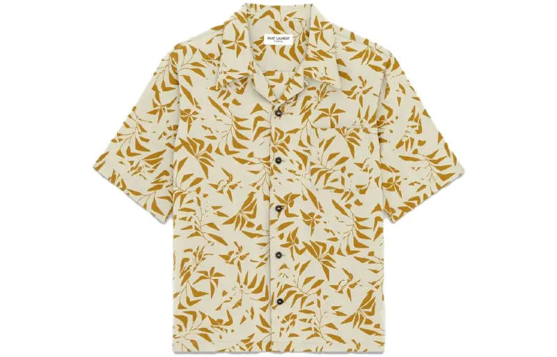 SAINT LAURENT All Over Print Hawaiian Shirt