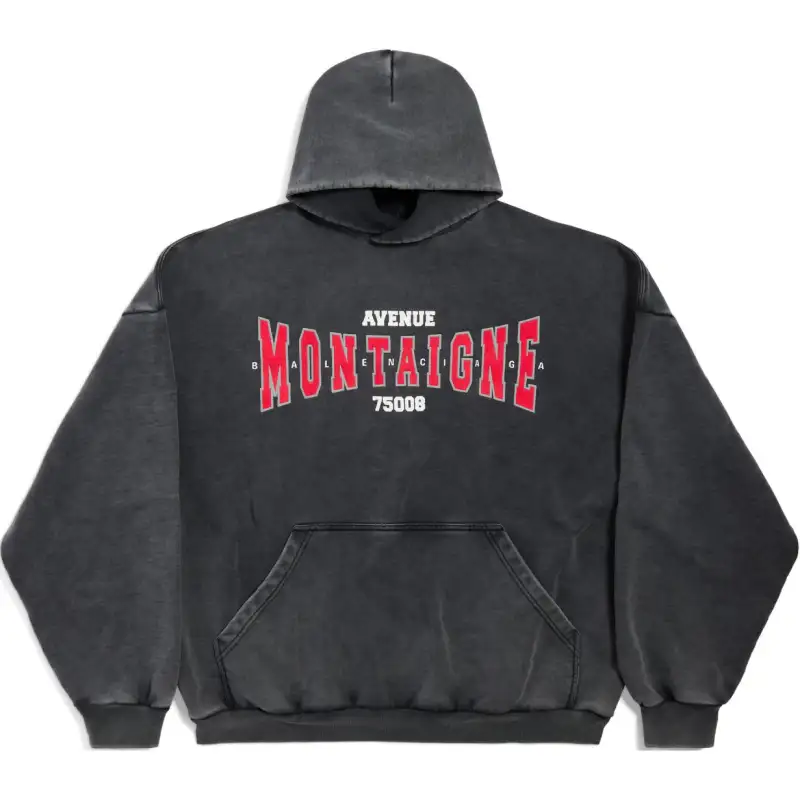 Balenciaga FW24 Sweatshirt Loose Fit Unisex Black