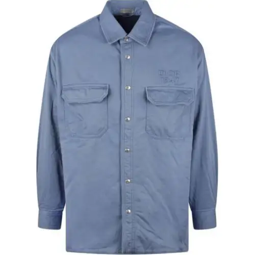 DIOR Homme 1947 Logo Embroidered Long Sleeved Overshirt