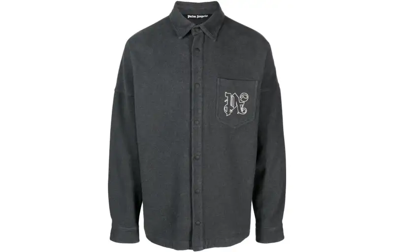 PALM ANGELS Logo print Shirt Jacket