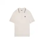 FILA Polo Shirts Men's Beige Polo Collar Moderate Straight Fit