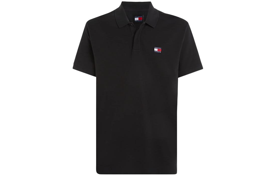 Tommy Hilfiger Badge Regular Fit Polo Shirt Men's Black
