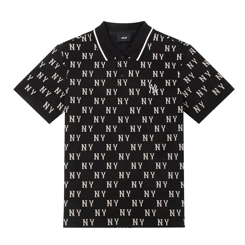 MLB Monogram NEW YORK YANKEES SS25 Polo Shirt Unisex Black