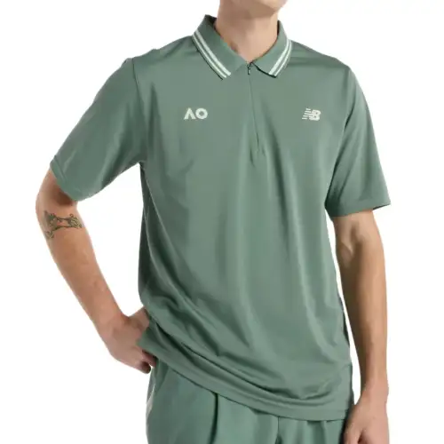 New Balance Polo Shirt Men's Green
