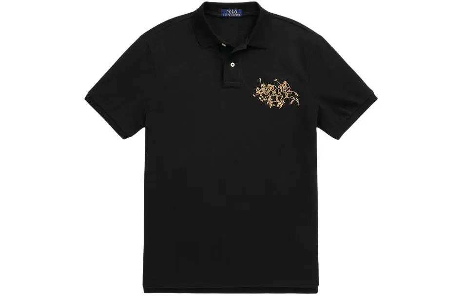 Polo Ralph Lauren SS24 Polo Shirt Custom Slim Fit Men's Black