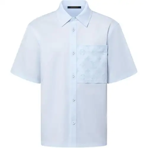 LOUIS VUITTON Flocked Short-Sleeved Cotton Shirt