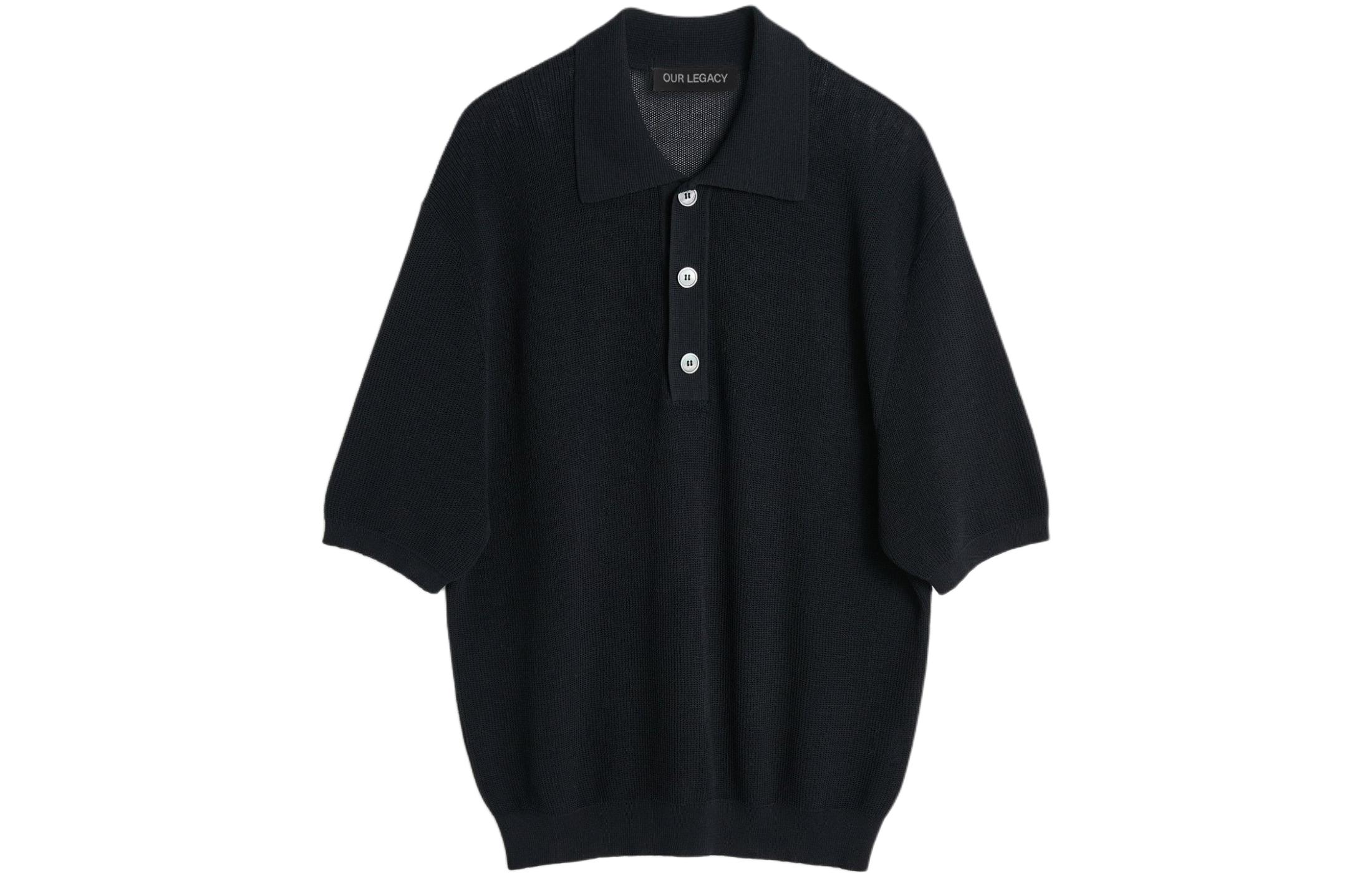 Мужская футболка OUR LEGACY Polo (черная)