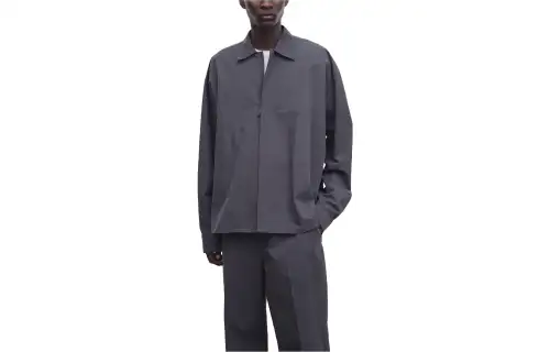 THE ROW Shirts Men's Dark Gray Square Collar Moderate Other