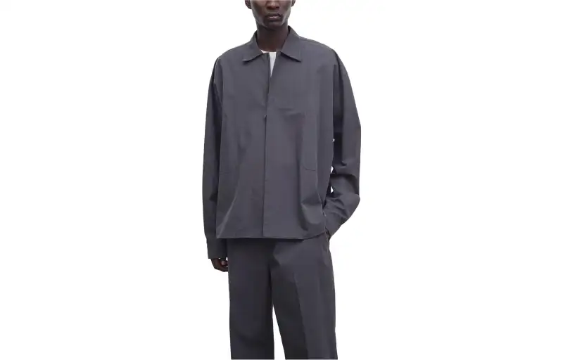 THE ROW Shirts Men's Dark Gray Square Collar Moderate Other