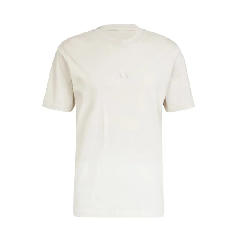 Adidas T-Shirts Men's Ecru Crew Neck Moderate