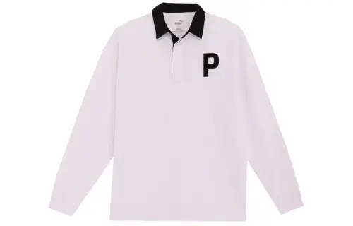 PUMA Polo Shirt Men's White Light Pink