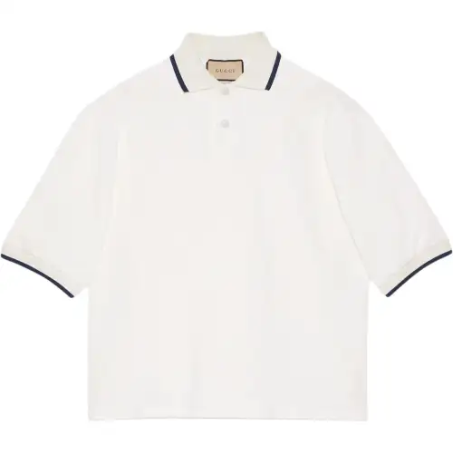 GUCCI SS24 Polo Shirt Men's Ivory White