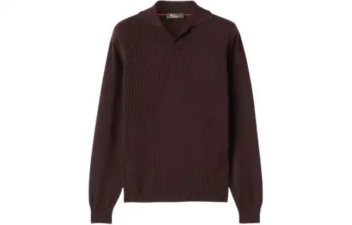 Loro Piana Aspen Polo Shirt Polo Shirt Men's Dark Purple Red