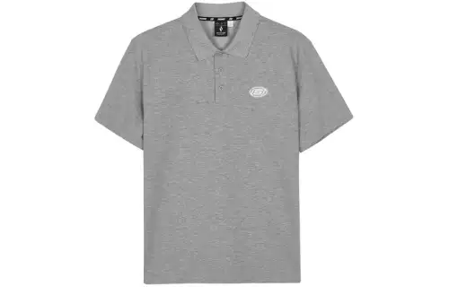 Skechers Polo Shirt Men's Medium Heather Gray