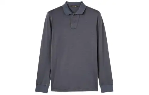 Loro Piana Polo Shirt Men's Bright Gray