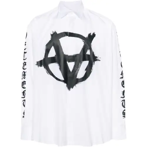 Vetements Shirts Men's White Lapel Moderate Other