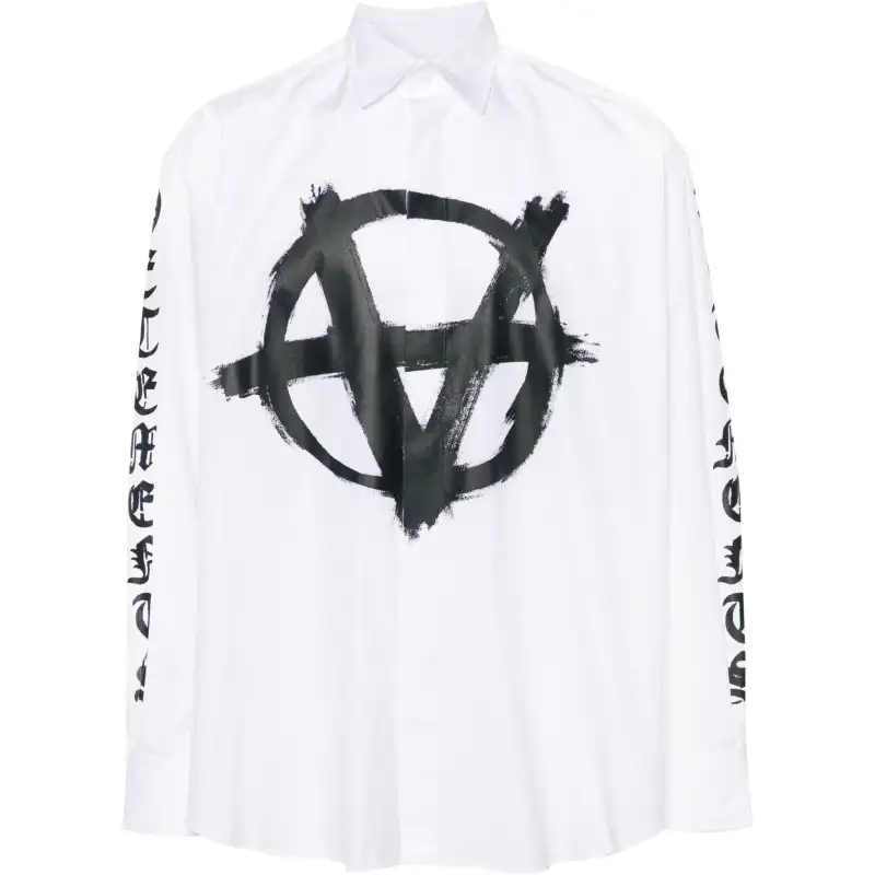 Vetements Shirts Men's White Lapel Moderate Other
