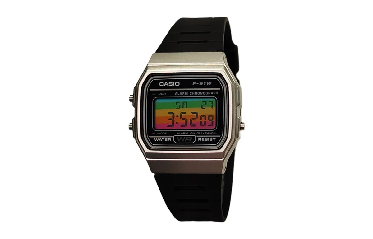 CASIO Custom Collection Quartz Movement Resin Strap Watch Men's Watches Black Dial
