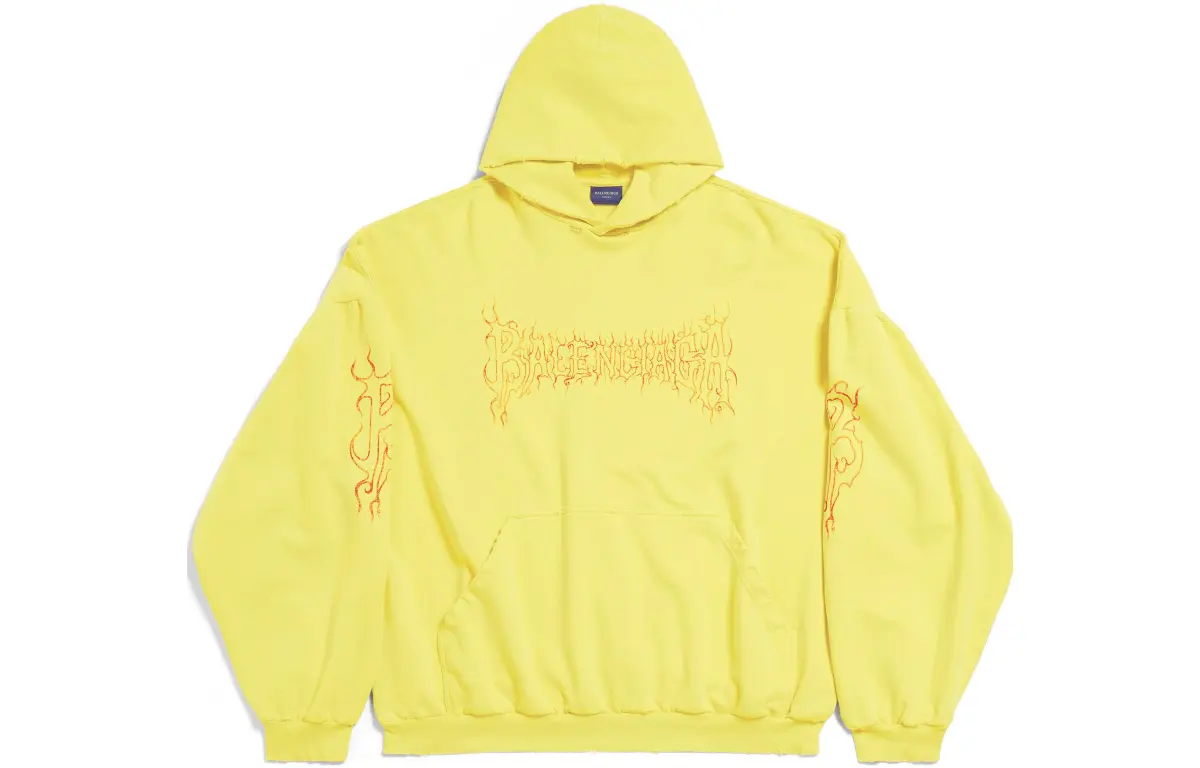 Balenciaga Logo Printed Oversize Hoodie