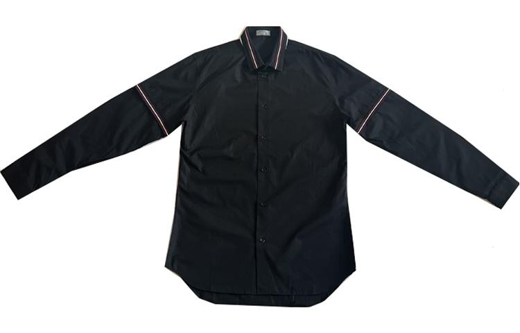 DIOR Dior SS23 Striped Collar Single-Breasted Shirt Men's Black