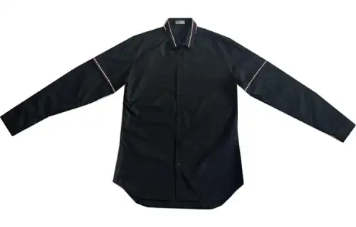 DIOR Shirts Men's Black Lapel Moderate Other